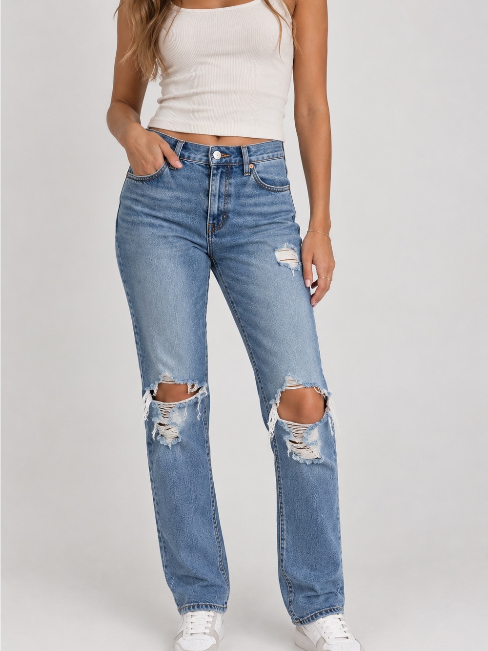 Old Navy Slim Straight Jeans 8 Petite Light Wash